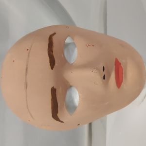 Hand painted OOAK human like horror creepy mask